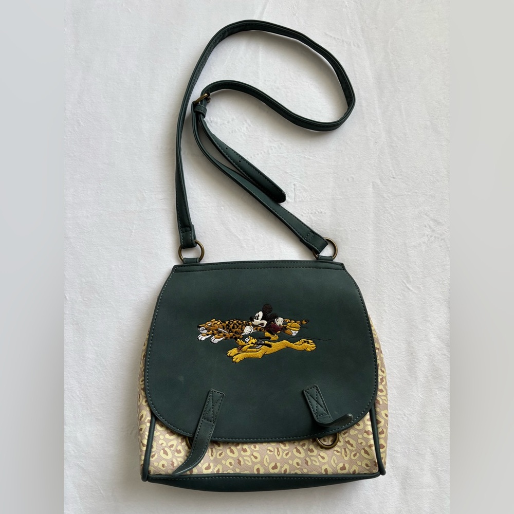 Loungefly Disney Mickey Pluto Leopard Crossbody Bag BoxLunch Exclusive